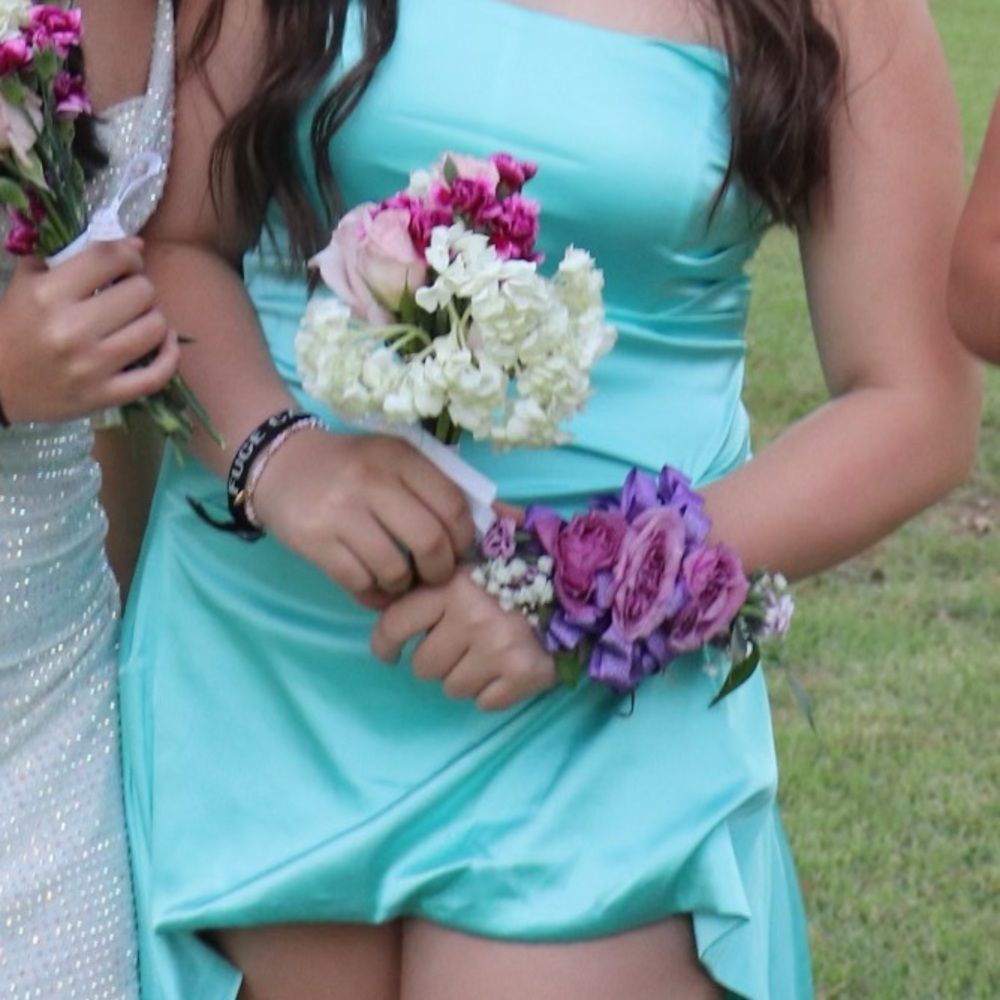 Elegant White and Aqua Dresses